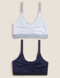 2pk Medium Impact Non Wired Sports Bras