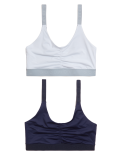 2pk Medium Impact Non Wired Sports Bras