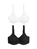 2pk Ultimate Support Wired Sports Bras (A-H)