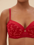 Archive Embroidery Wired Push-Up Balcony Bra A-E