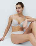 3pk Cotton Wired Push-Up Bras A-E