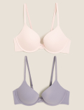 2pk Padded Push-up Plunge T-Shirt Bras