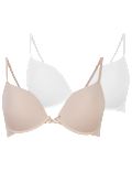 2pk Padded Push-up Plunge T-Shirt Bras