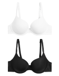 2pk Padded Push-up Plunge T-Shirt Bras