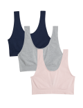3pk Seamless Non Wired Crop Tops