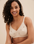 Cotton Mix Embroidered Bra