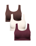 3pk Seamless Non Wired Crop Tops
