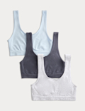 3pk Seamless Non Wired Crop Tops