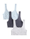3pk Seamless Non Wired Crop Tops