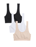 3pk Seamless Non Wired Crop Tops