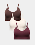 3pk Seamless Non Wired Bralettes