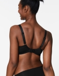 Jacquard & Lace Non-Padded Full Cup Bra