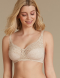 Vintage Lace Cotton Rich Full Cup Bra A-DD
