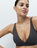 3 Pack Cotton Rich Non Wired Plunge Bras A-E