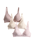 3 Pack Cotton Rich Non Wired Full Cup Bras (A-E)