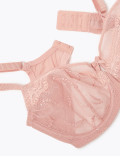 2pk Embroidered Mesh Balcony Bras B-E