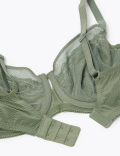 2pk Embroidered Mesh Balcony Bras B-E