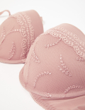 2pk Embroidered Push-Up Balcony Bras A-E