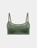 Body Soft Lace Trim Non Wired Crop Top