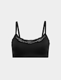 Body Soft Lace Trim Non Wired Crop Top
