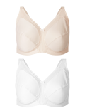 2pk Total Support Non-Wired Full Cup Bras