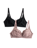 2 Pack Jasmine Lace Total Support Bras (B-H)