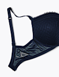 2pk Mesh Lace Push-Up Plunge Bras A-E