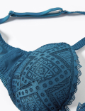 2 Pack Texture & Lace Full Cup Bra A-E