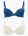 2 Pack Lace Push-Up Plunge Bras