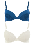 2 Pack Lace Push-Up Plunge Bras