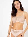 2 Pack Mesh Lace Panel Balcony Bras A-G