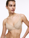 Lace Trim Padded Full Cup Bra