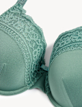 Lace Trim Padded Full Cup Bra