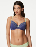 Lace Trim Padded Full Cup Bra