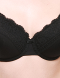 Lace Trim Padded Full Cup Bra