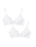 2 Pack Cotton Rich Non-Padded Bralets AA-C