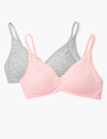 2pk Non-Wired Full Cup First  Bras AA-D