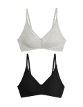 2pk Non-Wired Full Cup First  Bras AA-D