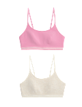 2pk Cotton First Bra Crop Tops