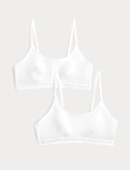 2pk Cotton First Bra Crop Tops