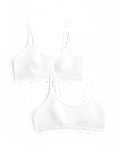 2pk Cotton First Bra Crop Tops