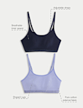 2pk Non Wired Crop Top First Bras