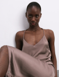 Satin Strappy Long Chemise