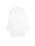 Pure Cotton Textured Muslin Nightshirt