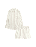 AUTOGRAPH SATEEN STRIPE REVERE SHORTIE