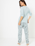 Pyjama Set with Cat Print