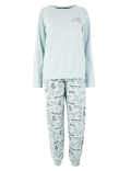 Pyjama Set with Cat Print