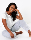 Pure Cotton Embroidered Pyjama Set