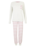 Striped Cuffed Hem Pyjama Set