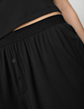 Button Fly Detail Pyjama Shorts